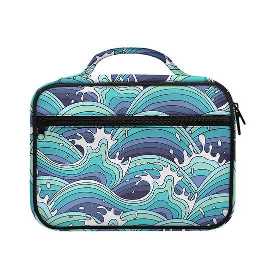 Sea Wave Surfing Pattern Print Briefcase Bible Bag