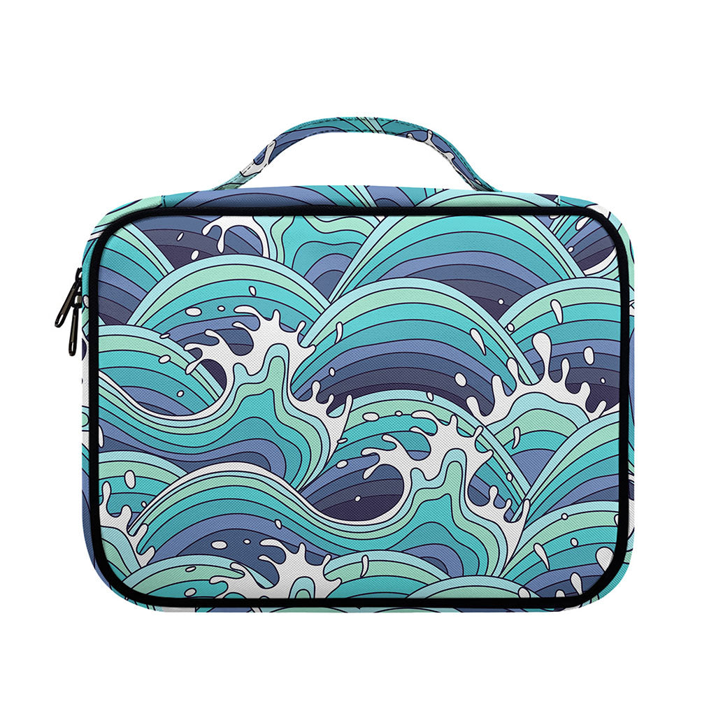 Sea Wave Surfing Pattern Print Briefcase Bible Bag