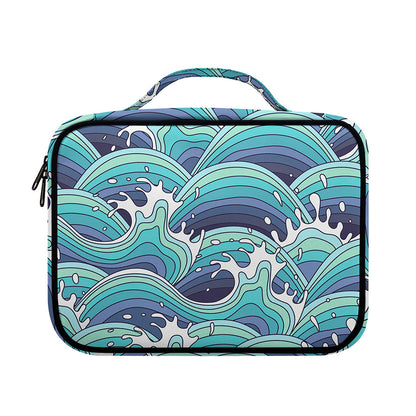 Sea Wave Surfing Pattern Print Briefcase Bible Bag