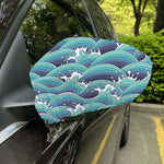 Sea Wave Surfing Pattern Print Car Side Mirror Covers