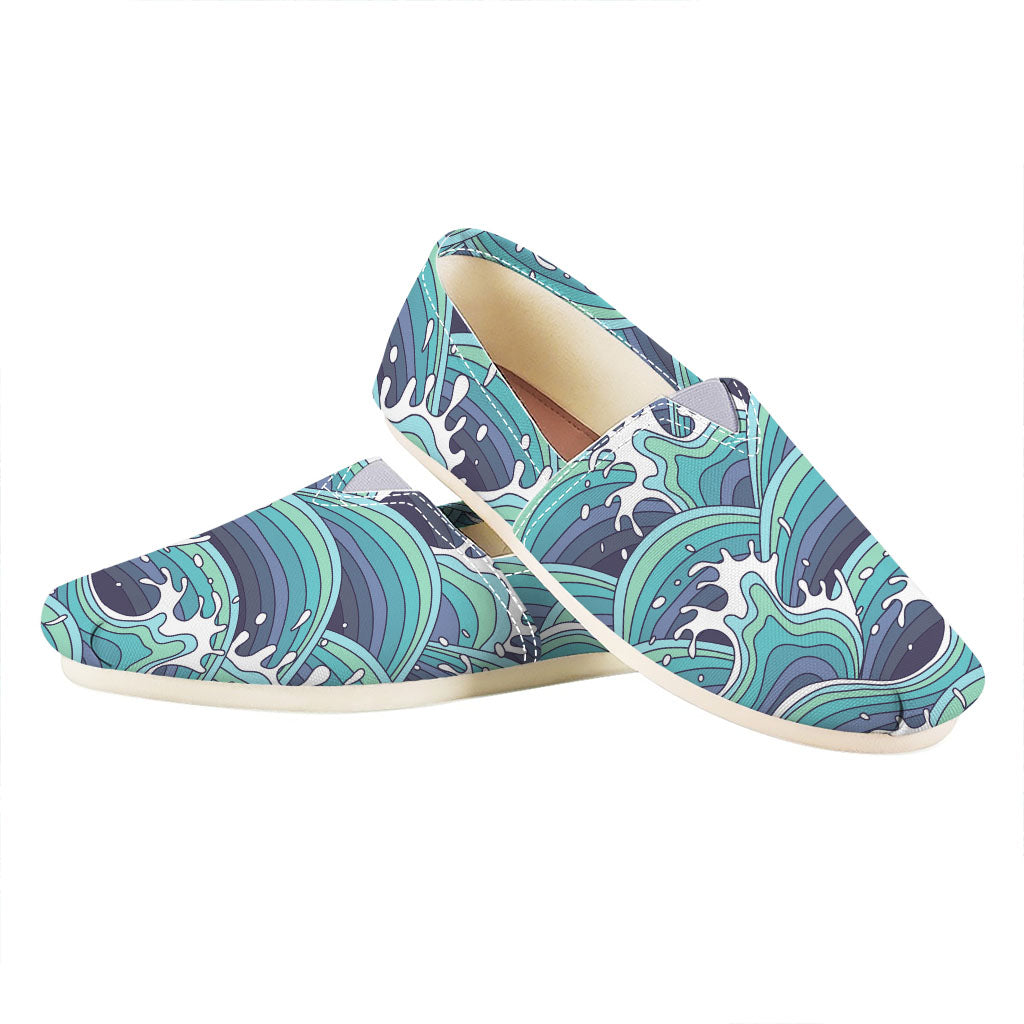 Sea Wave Surfing Pattern Print Casual Shoes