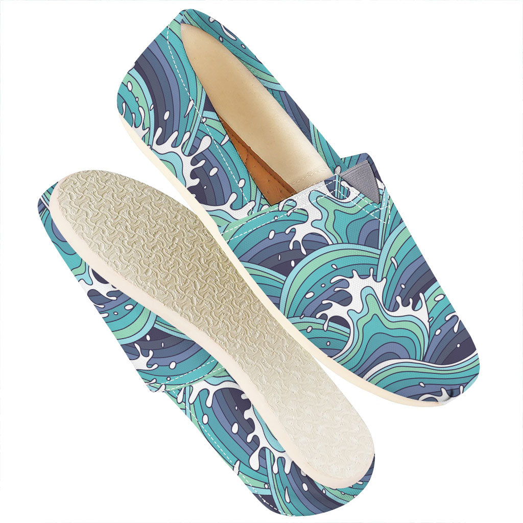 Sea Wave Surfing Pattern Print Casual Shoes