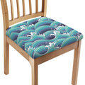 Sea Wave Surfing Pattern Print Chair Cushion Cover