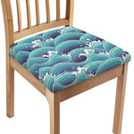 Sea Wave Surfing Pattern Print Chair Cushion Cover