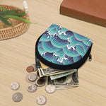Sea Wave Surfing Pattern Print Coin Purse