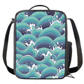 Sea Wave Surfing Pattern Print Crossbody Lunch Bag