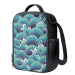 Sea Wave Surfing Pattern Print Crossbody Lunch Bag