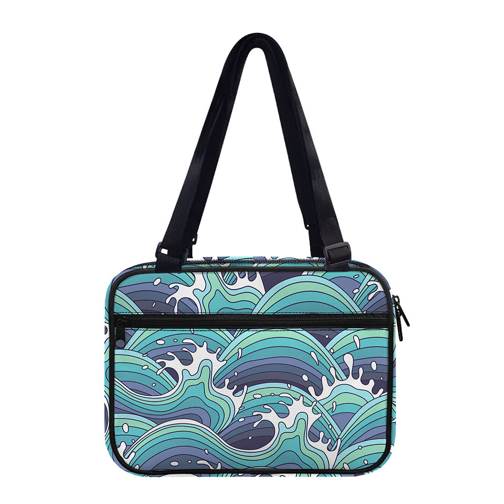 Sea Wave Surfing Pattern Print Double Strap Bible Bag