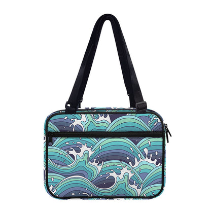 Sea Wave Surfing Pattern Print Double Strap Bible Bag