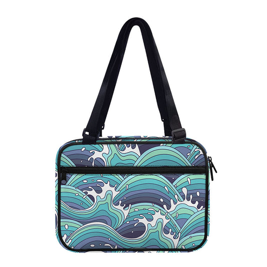 Sea Wave Surfing Pattern Print Double Strap Bible Bag