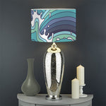 Sea Wave Surfing Pattern Print Drum Lamp Shade