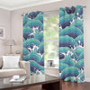 Sea Wave Surfing Pattern Print Grommet Curtains