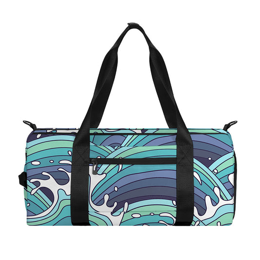 Sea Wave Surfing Pattern Print Gym Bag