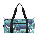 Sea Wave Surfing Pattern Print Gym Bag