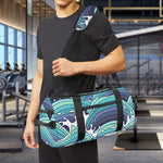 Sea Wave Surfing Pattern Print Gym Bag