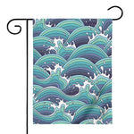 Sea Wave Surfing Pattern Print House Flag