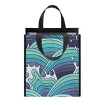 Sea Wave Surfing Pattern Print Insulated Lunch Tote