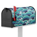 Sea Wave Surfing Pattern Print Mailbox Cover