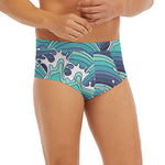 Sea Wave Surfing Pattern Print Men's Briefs
