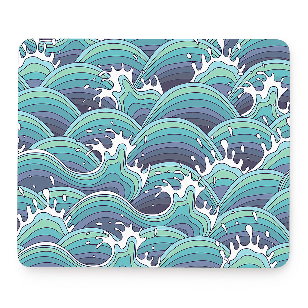 Sea Wave Surfing Pattern Print Mouse Pad