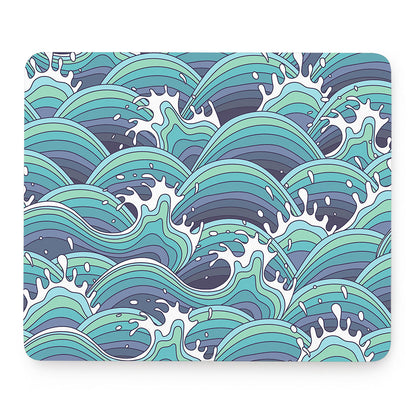 Sea Wave Surfing Pattern Print Mouse Pad