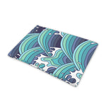 Sea Wave Surfing Pattern Print Pet Cooling Mat Cover