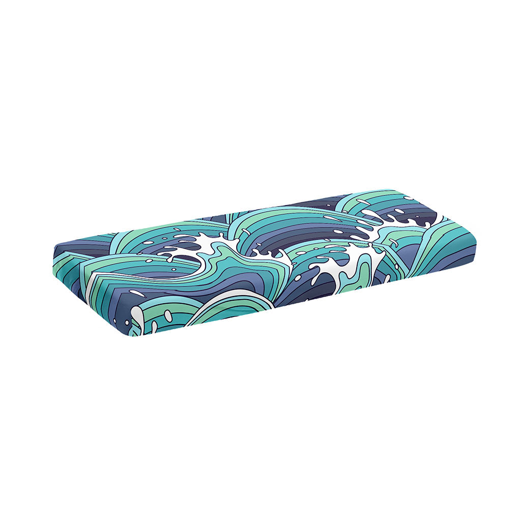 Sea Wave Surfing Pattern Print Piano Keyboard Cover