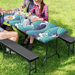 Sea Wave Surfing Pattern Print Picnic Table Cover