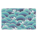 Sea Wave Surfing Pattern Print Polyester Doormat