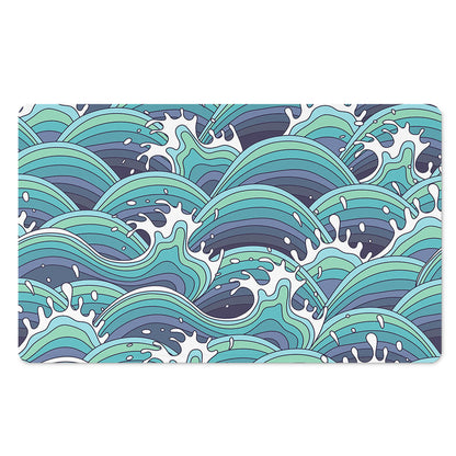 Sea Wave Surfing Pattern Print Polyester Doormat