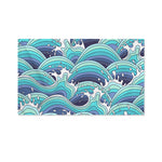 Sea Wave Surfing Pattern Print Polyester Flag