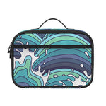 Sea Wave Surfing Pattern Print Portable Lunch Bag