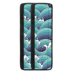 Sea Wave Surfing Pattern Print Refrigerator Handle Covers