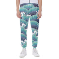 Sea Wave Surfing Pattern Print Joggers