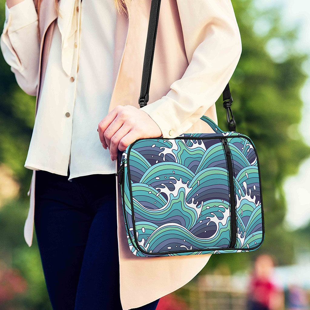 Sea Wave Surfing Pattern Print Shoulder Strap Bible Bag