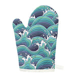 Sea Wave Surfing Pattern Print Single Oven Mitt