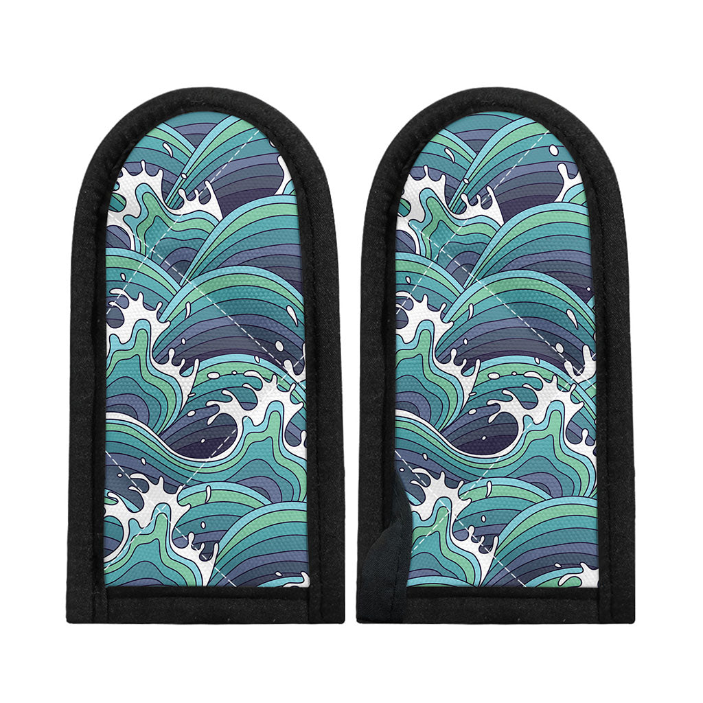 Sea Wave Surfing Pattern Print Skillet Handle Cover