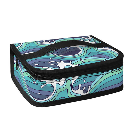Sea Wave Surfing Pattern Print Small Lunch Bag