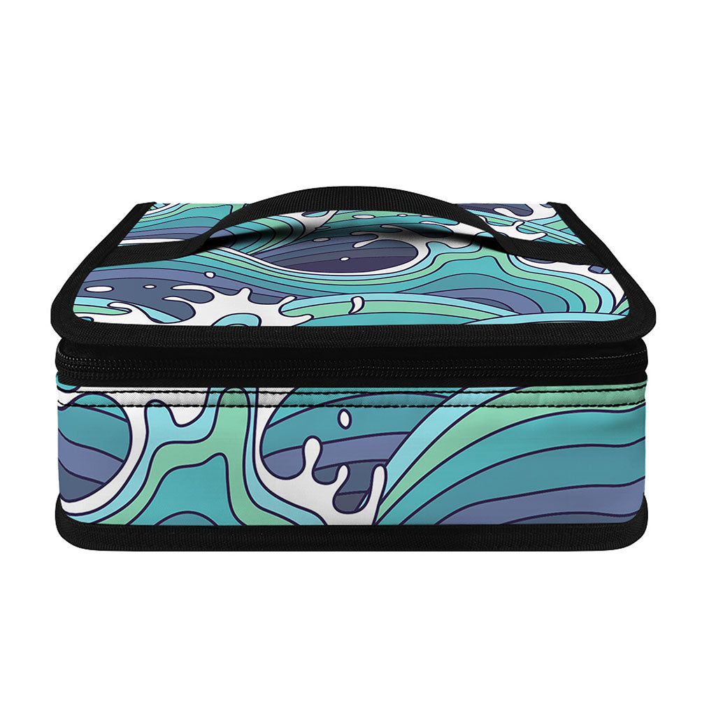 Sea Wave Surfing Pattern Print Small Lunch Bag