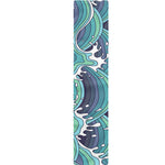 Sea Wave Surfing Pattern Print Table Runner