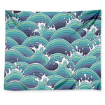 Sea Wave Surfing Pattern Print Tapestry