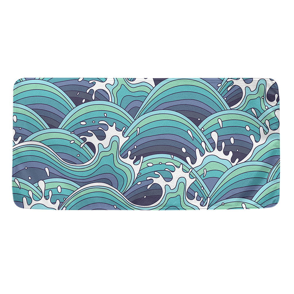 Sea Wave Surfing Pattern Print Towel