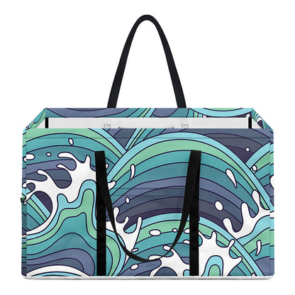 Sea Wave Surfing Pattern Print Utility Tote Bag