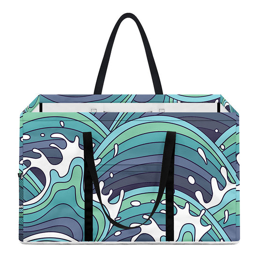 Sea Wave Surfing Pattern Print Utility Tote Bag