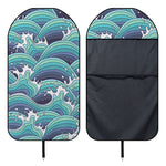Sea Wave Surfing Pattern Print Waterproof Car Seat Cover
