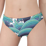 Sea Wave Surfing Pattern Print Women's Panties