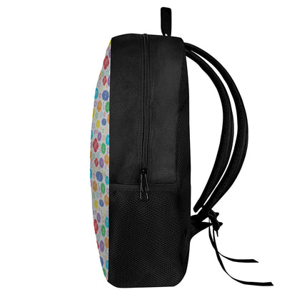 Seven Chakra Symbols Pattern Print 17 Inch Backpack