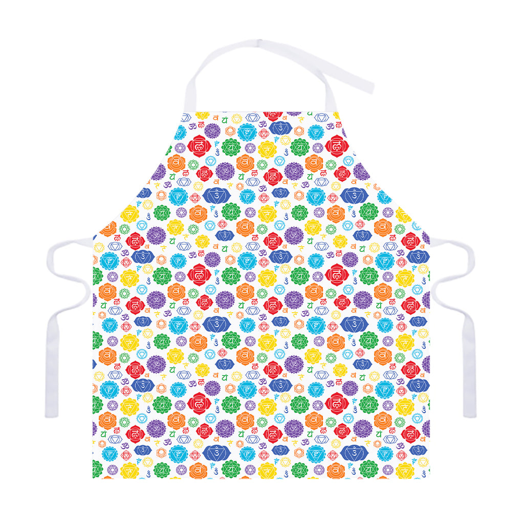 Seven Chakra Symbols Pattern Print Adjustable Apron
