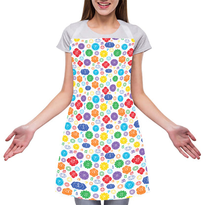 Seven Chakra Symbols Pattern Print Adjustable Apron