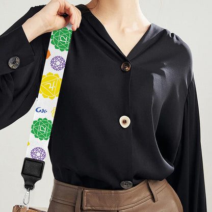 Seven Chakra Symbols Pattern Print Bag Strap